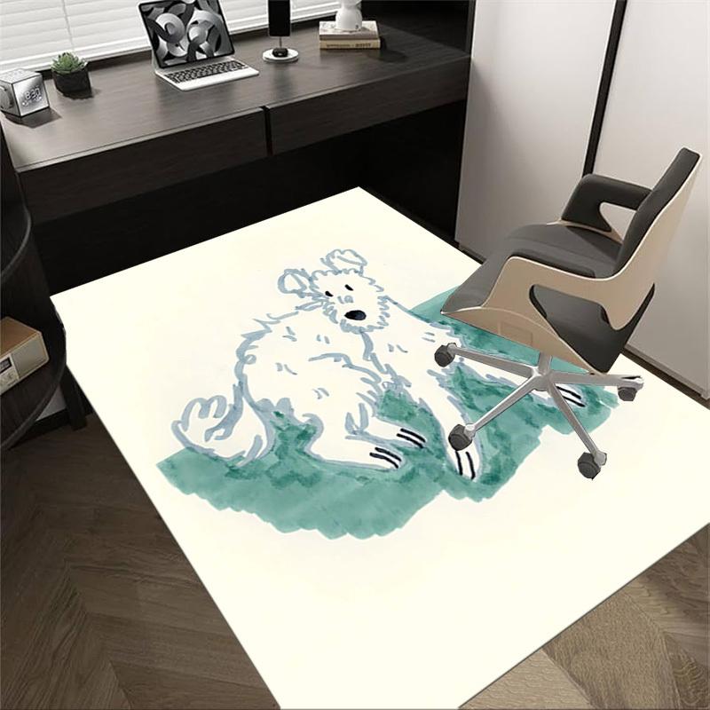 

1PC polar bear Non-Slip Floor Carpet Compatible for Office&Living Room&Bedroom&Dining room - Flat-Weave Machine-W249 60cm by 90cm