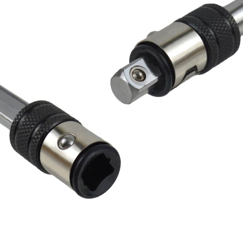 Hexagonal Tool Adapter Rod Double Material Construction Easy Tool Less Installation For Frequent Worksites Relocations