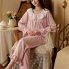 Spring/Summer Sleeveless Boat-Neck Loose-Fitting Comfortable Retro Style Sleepwear for Women