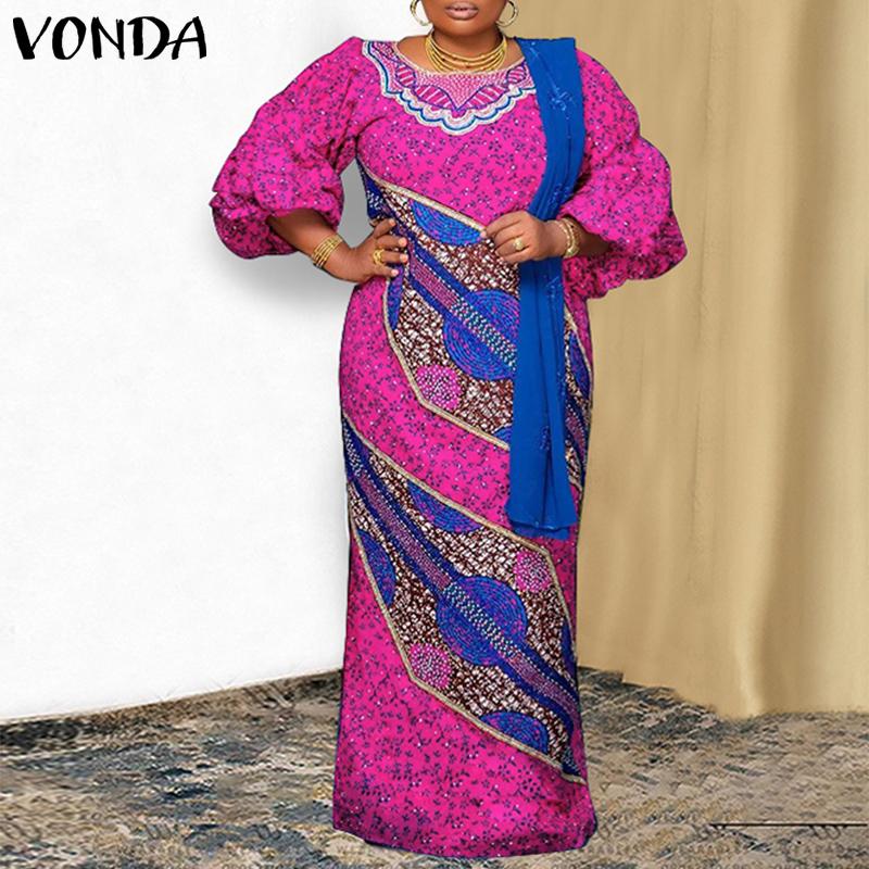 

VONDA Bohemia Женское платье с V-образным вырезом и рукавом 3/4