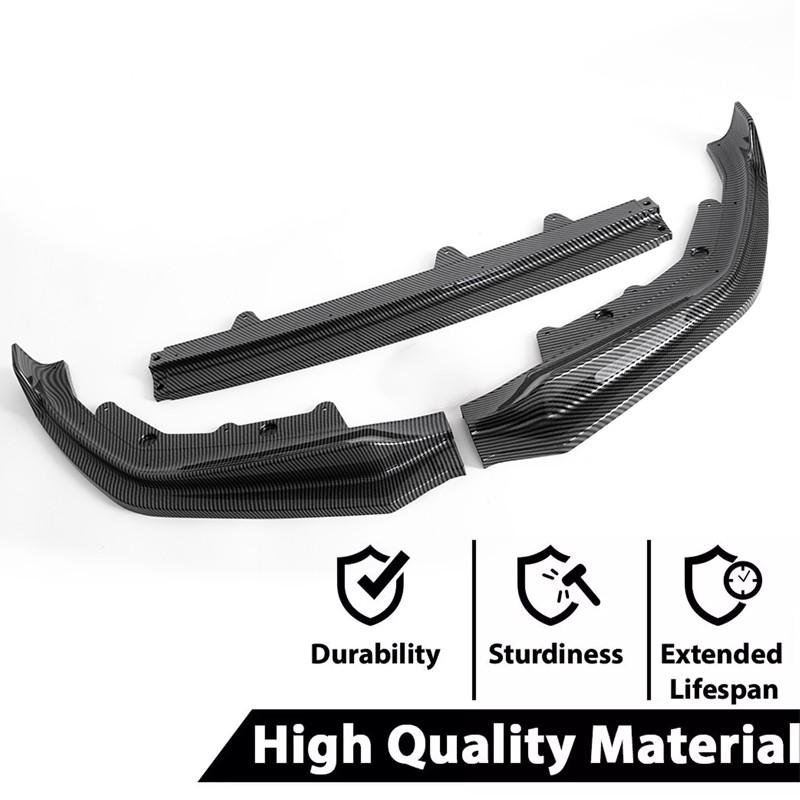 Front Bumper Lip Splitter Carbon Black For BMW 3 Series G20 G28 M-Sport 19-2022