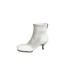 2025 European and American Style Square Head Elastic and Thin High Heel Stiletto Short Boots