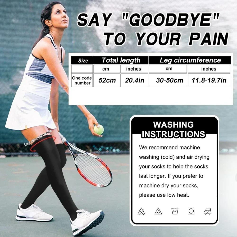 1 Pair Compression Socks Knee High Compression Sock for Women  Men Stockings for Running, Cycling,Athletic
