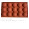 Silicone Chocolate Mold 15 Cavity Round Shape Baking Mold Non-Stick Freezer Mold Oven