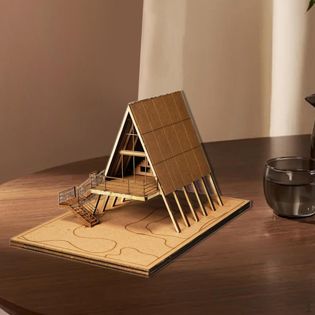 Holzmodellbausatz Haus 1/72 Lernspielzeug DIY Malen Basteln 3D Puzzle