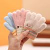 Cartoon Kids Plush Glove Warm Winter Hand Warmer Cute Infant Five Finger Mittens Baby Knitted Gloves