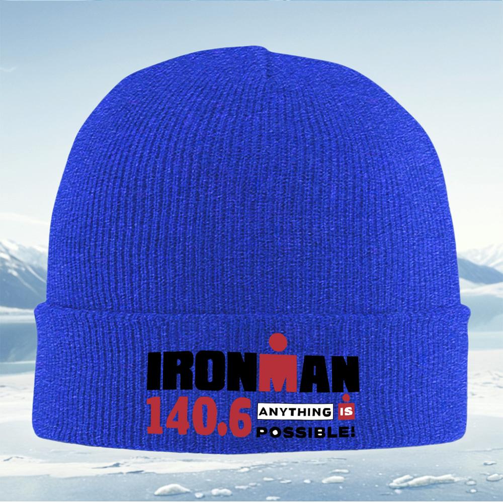 IronUnisex Distance Anything Possible Unisex Women Unisex Knitted Hat Beanie Pullover Cap Winter Thermal Warm Christmas Outdoor Cyclin