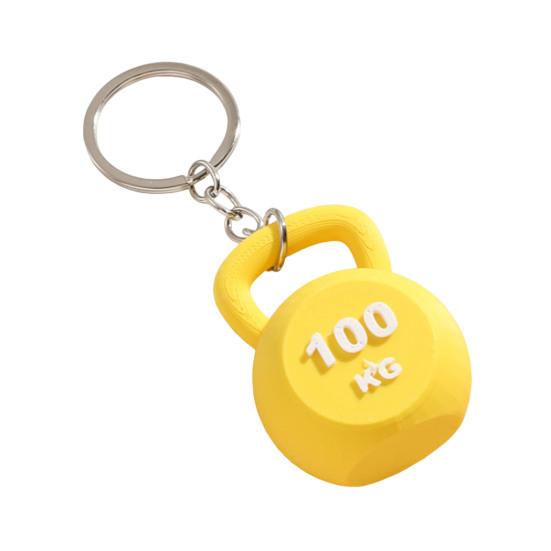 

Keychain Pendant Sports Style Imitation Mini Kettlebell Keyring Fitness Enthusiasts Key Holder Backpack Accessories жёлтый