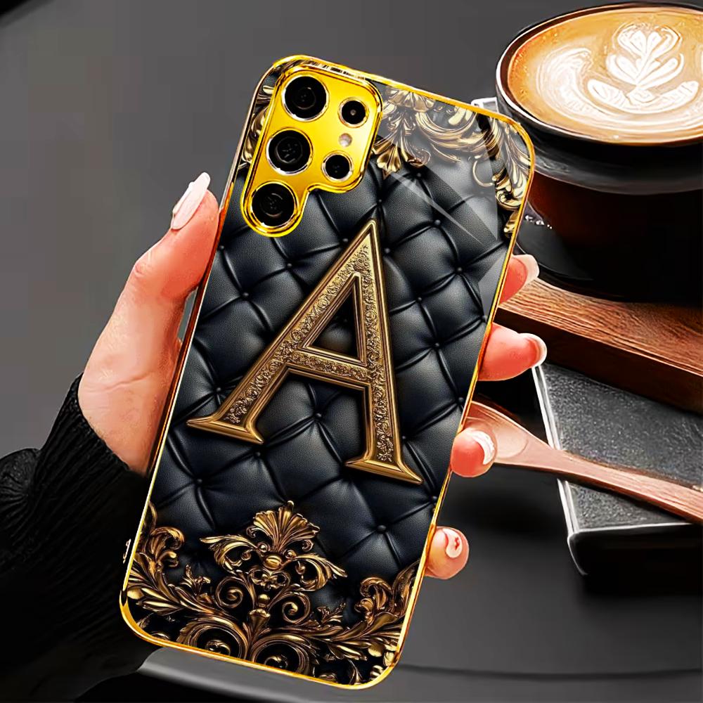 Model piele Husa protectoare Placare electrică de înaltă calitate Carcasă din sticlă pentru telefon pentru Samsung Galaxy S26 S25 S24 S23 S22 S21 FE, Ultra, Plus