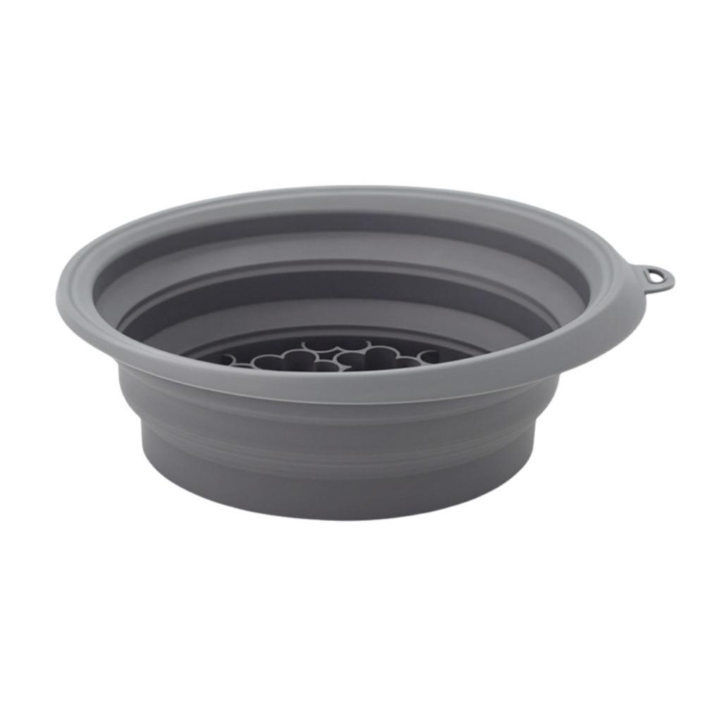 

Silicone Foldable Face Ice Bath Bowl Built-in Ice Tray BPA Free Collapsible Facial Bowl Soft Cooling Washbasin Skin Care серый