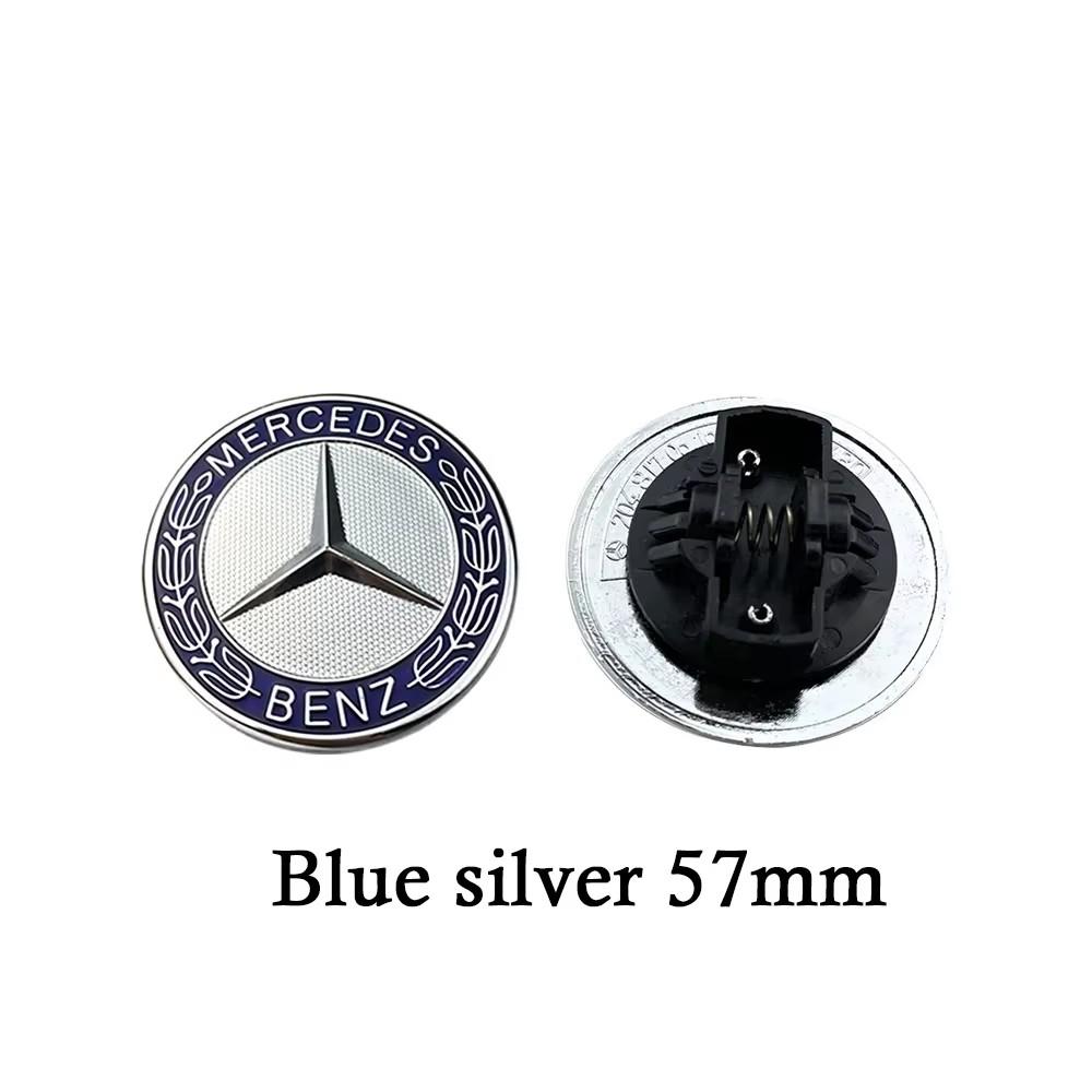 57mm Car Front Emblem Cover Decor Auto Refit Accessory For Mercedes Benz W203 W204 W210 AMG CLA CLK Interior Mouldings YQGB-ZT QL1