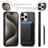 B2 For iPhone 16 Pro Max Case Detachable Magnetic Card Bag Leather+TPU Phone Cover