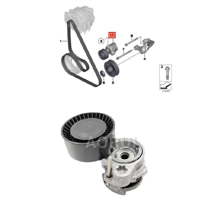 11287549873 Belt Tensioner For BMW M5 550i GT 750Li 760Li M8 xDrive 650i M6 X5 X6 X7 2012-2018
