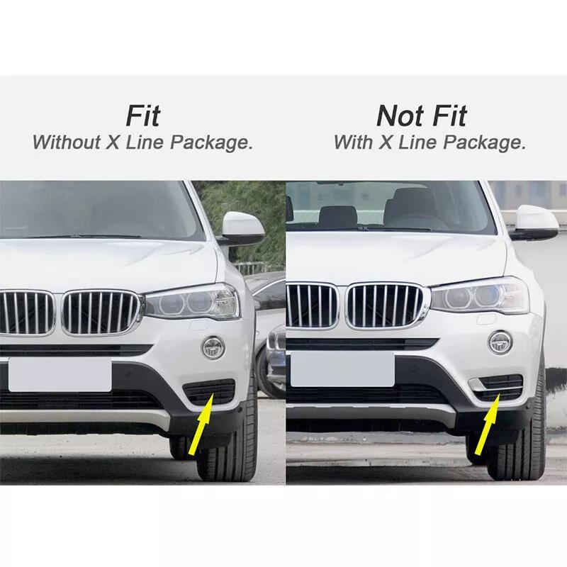 For BMW X3 2015 2016 2017 Front Bumper Mesh Fog Light Grill Grille Cover Replace Frame Car Accessories 51117338513 /51117338514