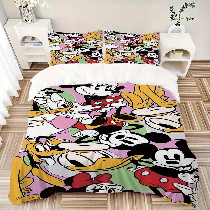 3pcs set Mickey Mouse, Disney1pc of quilt cover+2pcs of pillowcase, no core, print bedding, All Seasons Bedroom Setting027
