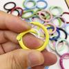 33mm Colorful Coil Spring Snap Buckle Luggage Bag Doll Keychain Ring Ornament