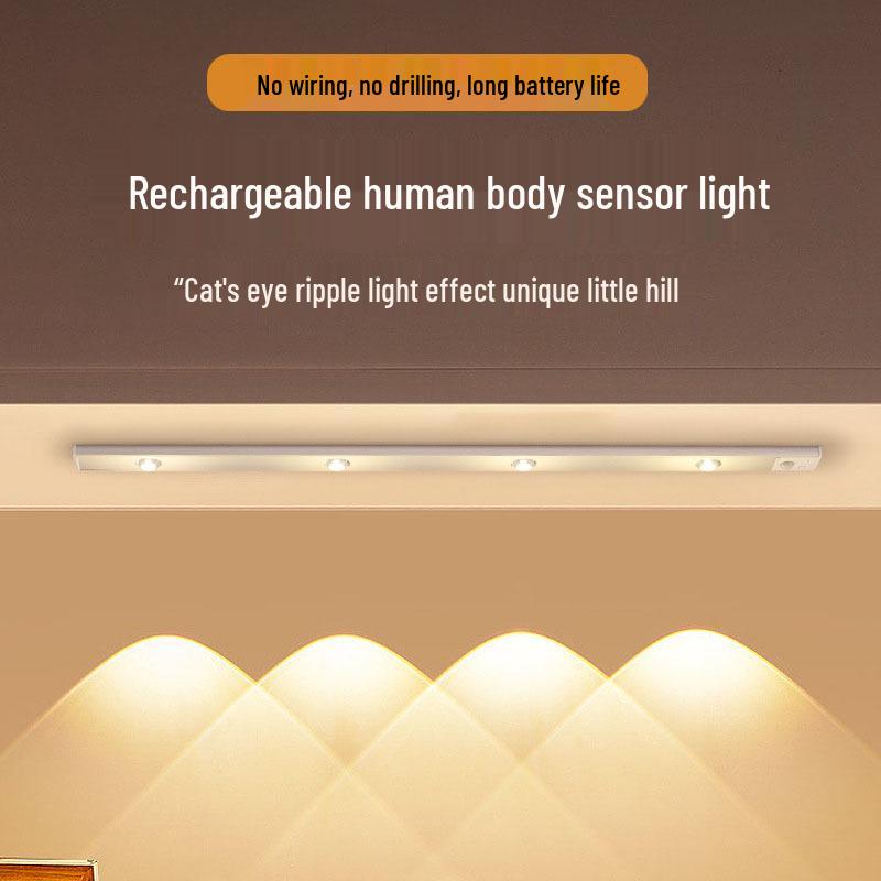 Ultra-Thin Rechargeable Smart LED Motion Sensor Strip for Wardrobes and Cabinets