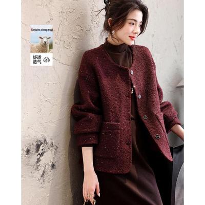 Demana Women's Luxurious Merino Wool Double-Faced Winter Coat