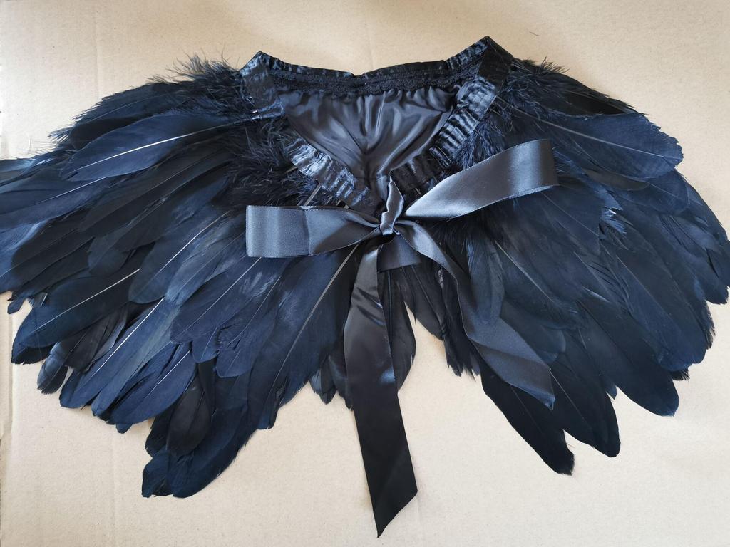 Double-Layer Goose Feather Shawl: Party Vest & Cowl