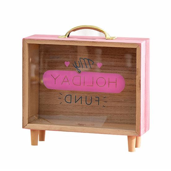 

Деревянный ящик для хранения денег, копилка, копилка, украшение стола для спальни, декор