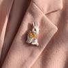 Zink Zinklegierung Tierbrosche Vintage Oster Emaille Pin Mode Kaninchenbrosche Mode Anzug