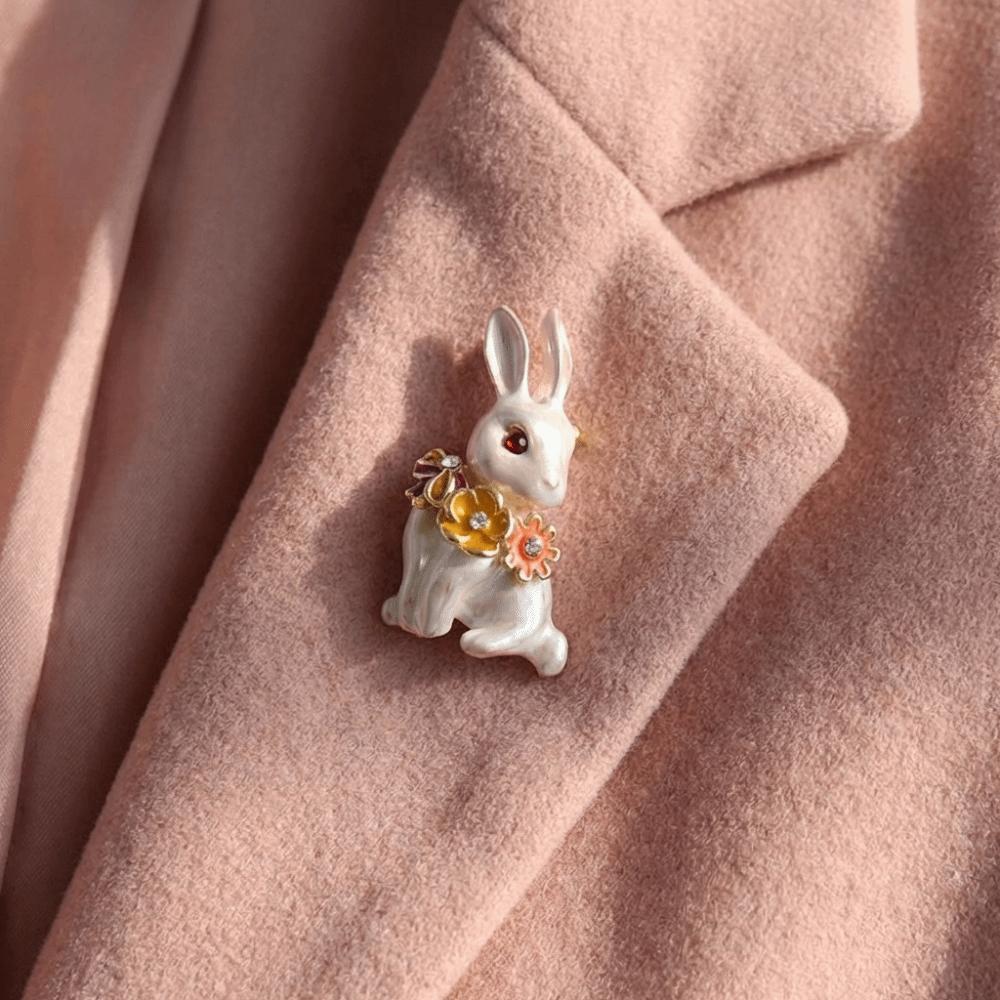 Elegant Animal Brooch Vintage Easter Enamel Pin Fashion Rabbit Brooch  Collection