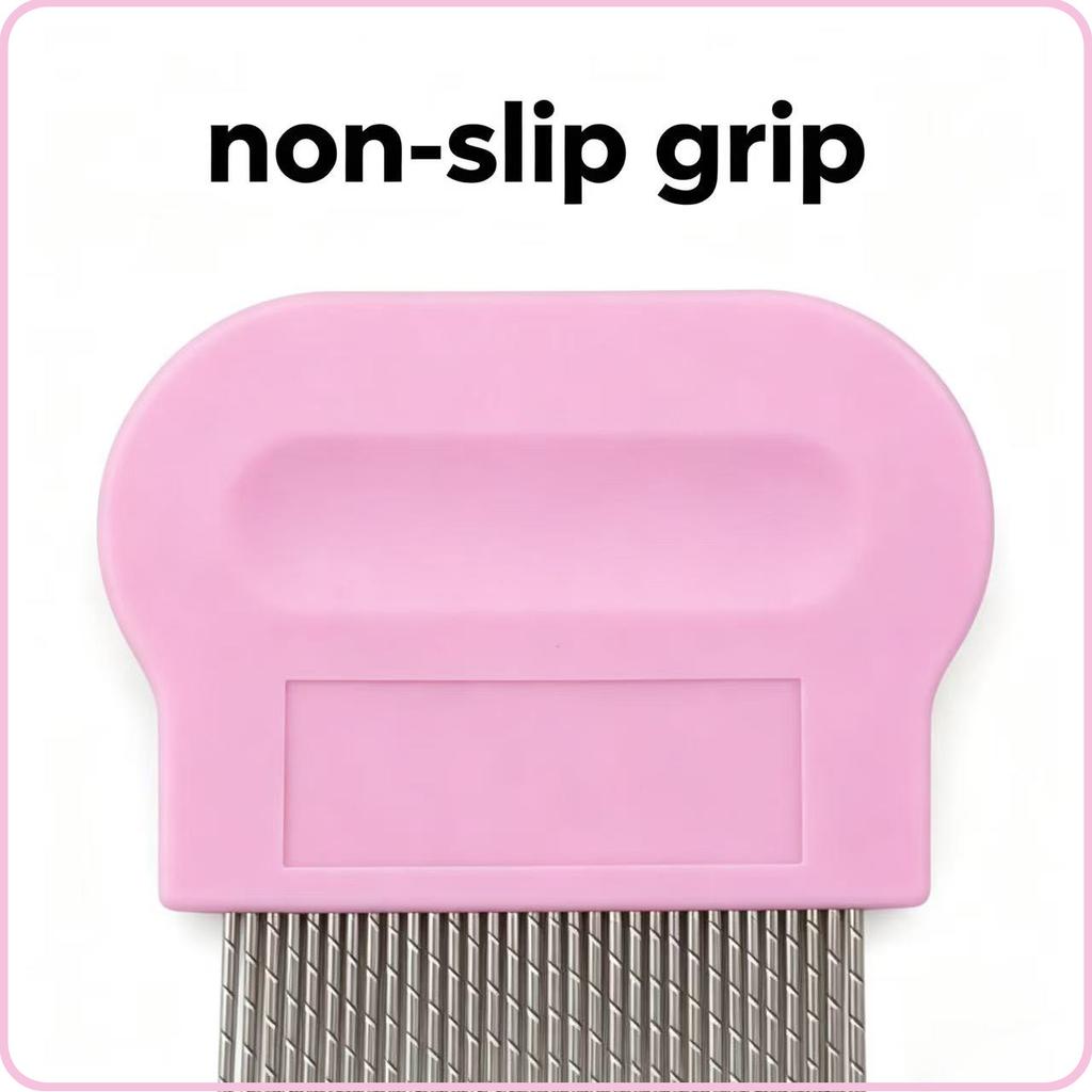Terminator Lice Comb with Micro Grooved Spiral Teeth Durable Stainless Steel Hair Care Nit Remover Safe Fine Tooth Comb