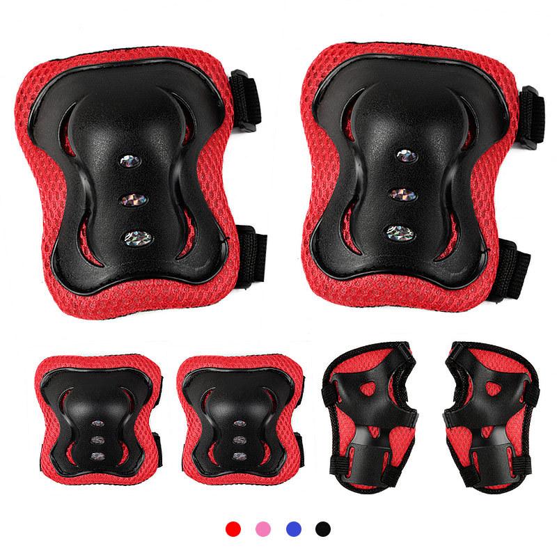 Children's Protective Gear 6-piece Set Knee Pads Elbow Pads Palm Pads Cycling Roller Skating Protective Gear Set