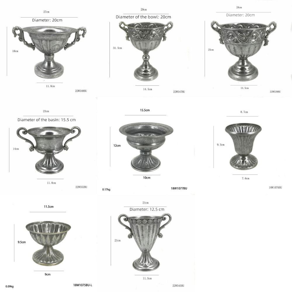 Classical Iron Flower Vase Simple Roman Plant Pot New Flower Planter  Home Decoration