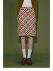 Retro Colorful High-Waist Plaid Midi Skirt for Women - Spring/Fall/Winter 2026 Fashion, Slimming & Hip Covering Design