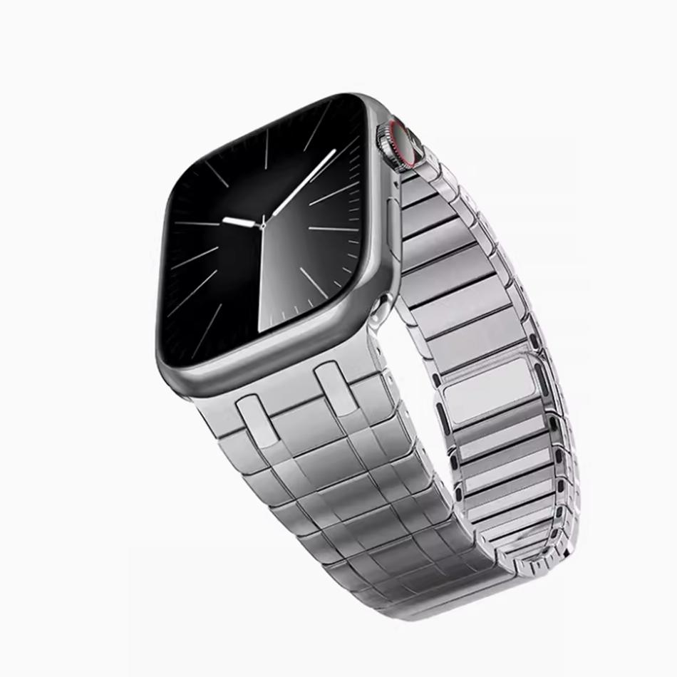 

Stainless Steel Strap For Apple Watch Series S11/10/9/8/7/6/5/4/SE/Ultra 2 Magnetic Watch Band iWatch 49/46/45/44/42/41/40/38mm 38 40 41(S11 10)42MM серебряный