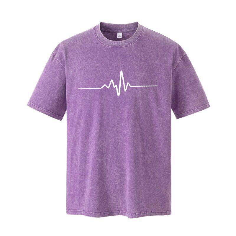 

Men Women Summer Washed T shirt Print Cotton O-Neck Oversized Tee Y2k Tops Casual Vintage Short Sleeve T-shirt S