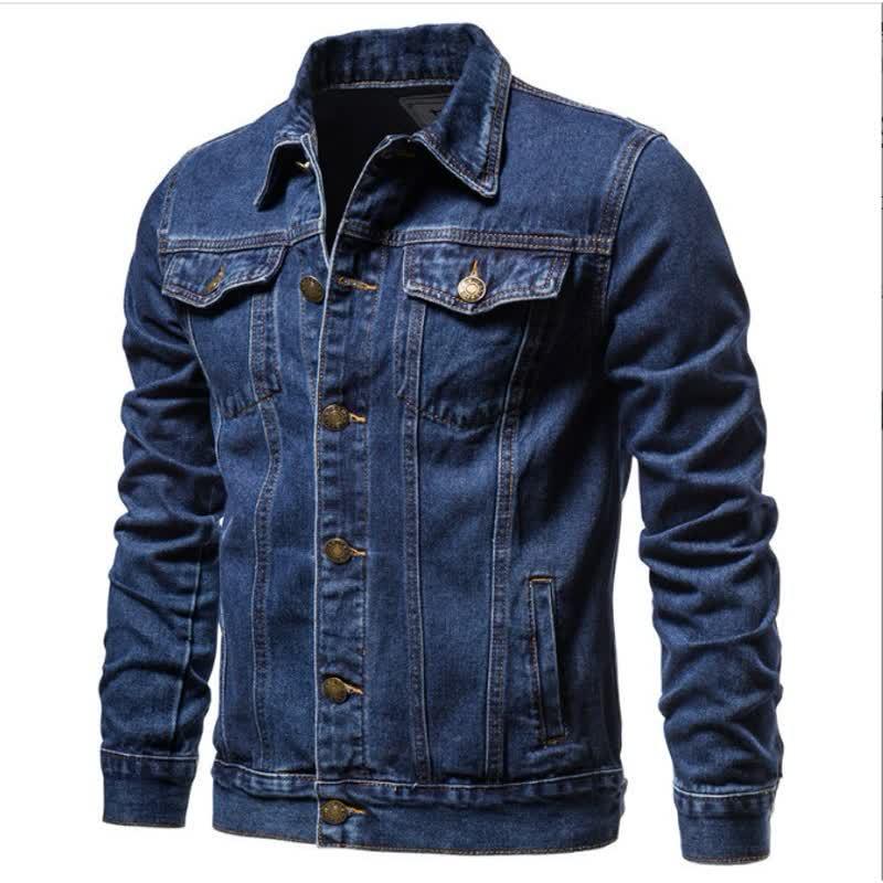 2026 Men's Denim Shirt Jacket: Casual Japanese Style for Spring, Autumn, Winter - Popular Youth Workwear