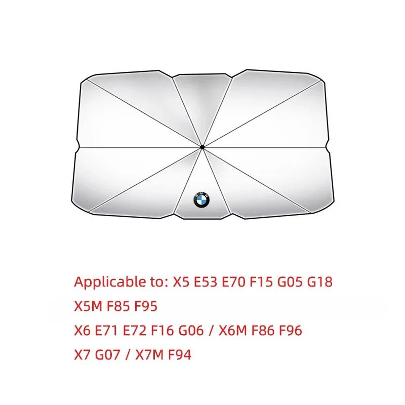 LNRGN1 2026 Car Sticker Car UV Sunshade Umbrella Foldable Heat Insulation Cover For BMW G07 G05 G02 G01 F48 G30 G20 F10 F25 F26 F40 F30