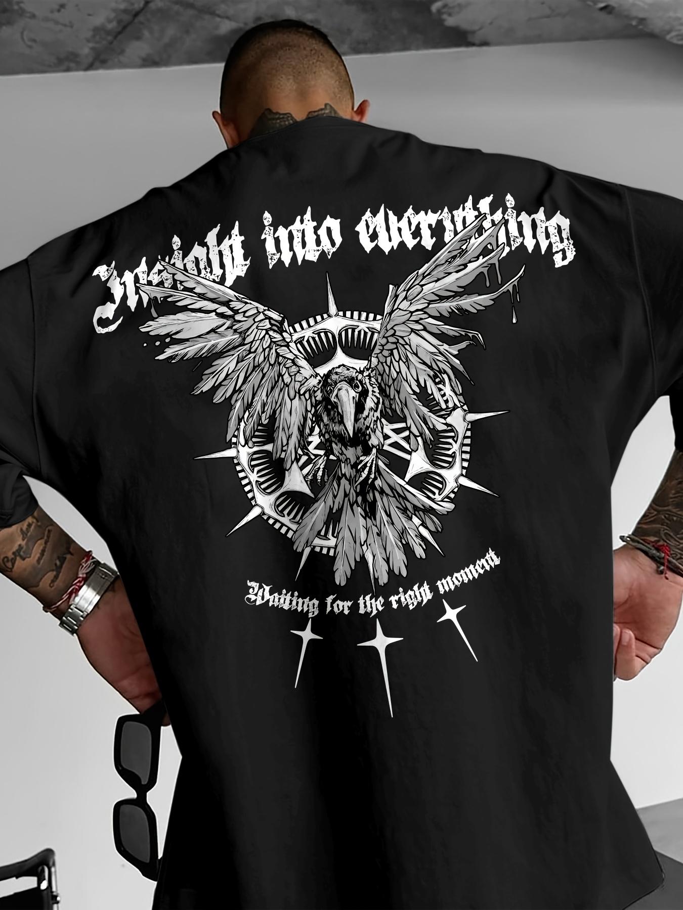 

Fashionable Summer New Style Cross Eagle Pattern Mens Tshirt Suitable for Outdoor Casual Sports Wear and Street Style 3XL