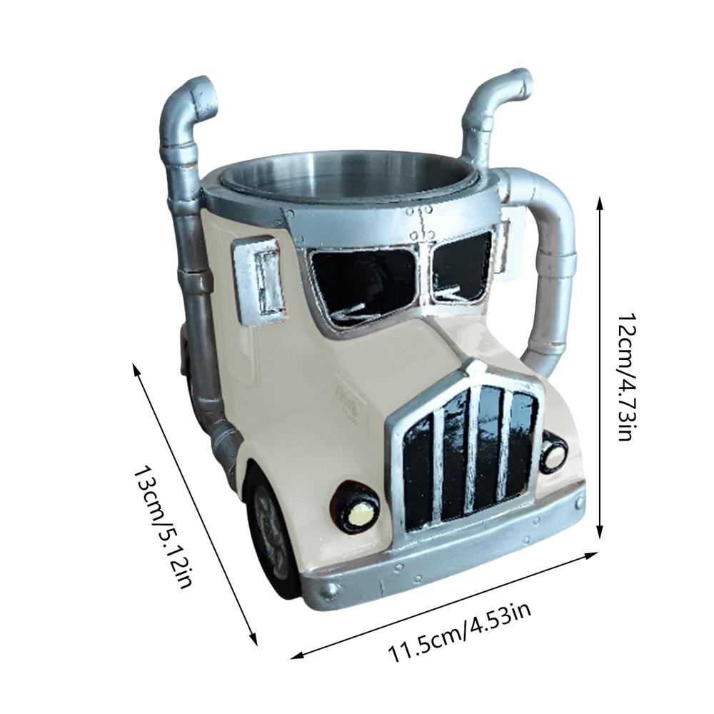 Cană de cafea cu design creativ de camion, semiremorcă, ceașcă de apă, birou acasă, desktop, bucătărie, camion semi, ceașcă pentru băuturi reci și calde, ornamente