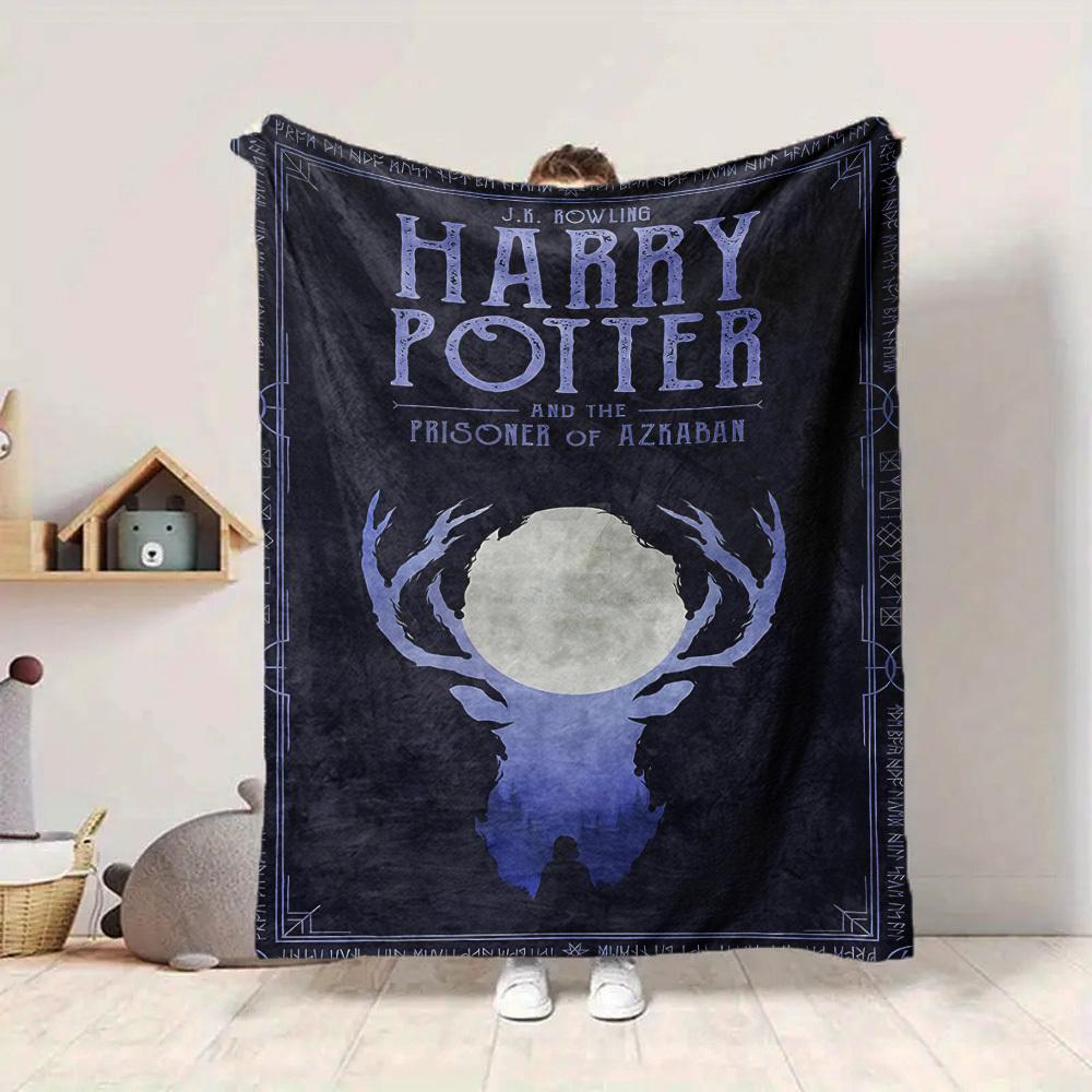 1pc Harry Potter Flannel Throw Blanket - HD Printed Lightweight Soft Warm All-Season Blanket for Sofa, Bed, Travel, Camping 020