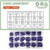 270Pcs NBR O-Ring Assortment Kit Nitrile Rubber High Pressure O-ring Seal Kit Valve CS 1.78mm~3.53mm OD 5.29mm~17.17mm Purple