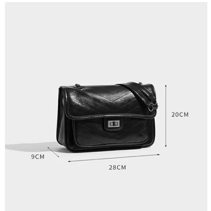 New Black Classic Shoulder Bag Simple Large Capacity Versatile Shoulder Bag High Quality Casual Luxury Ladies Oblique Crossbags