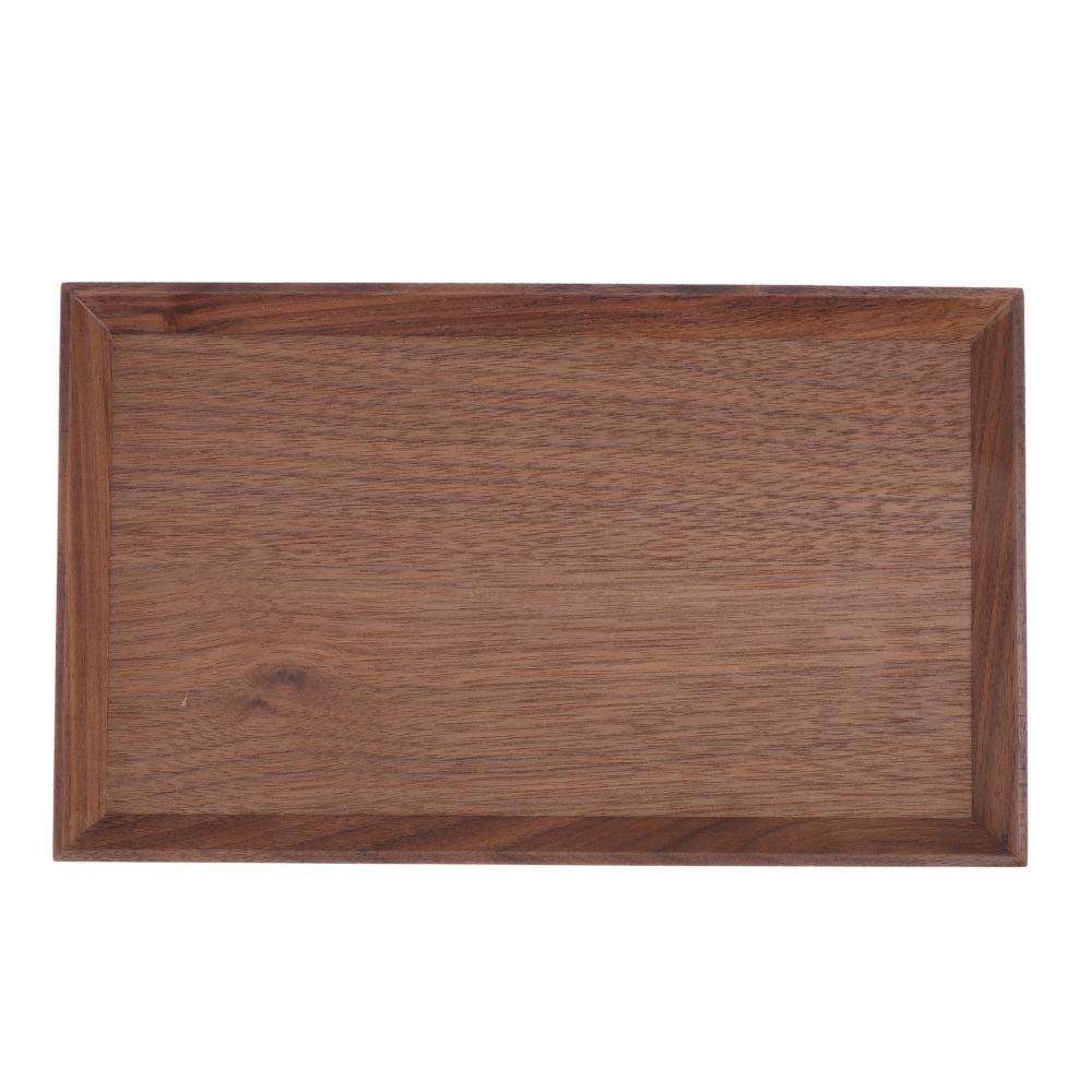 Rectangle Tea Tray Matte Rectangular Plate Simple Style Wooden Tray Fruit Storage