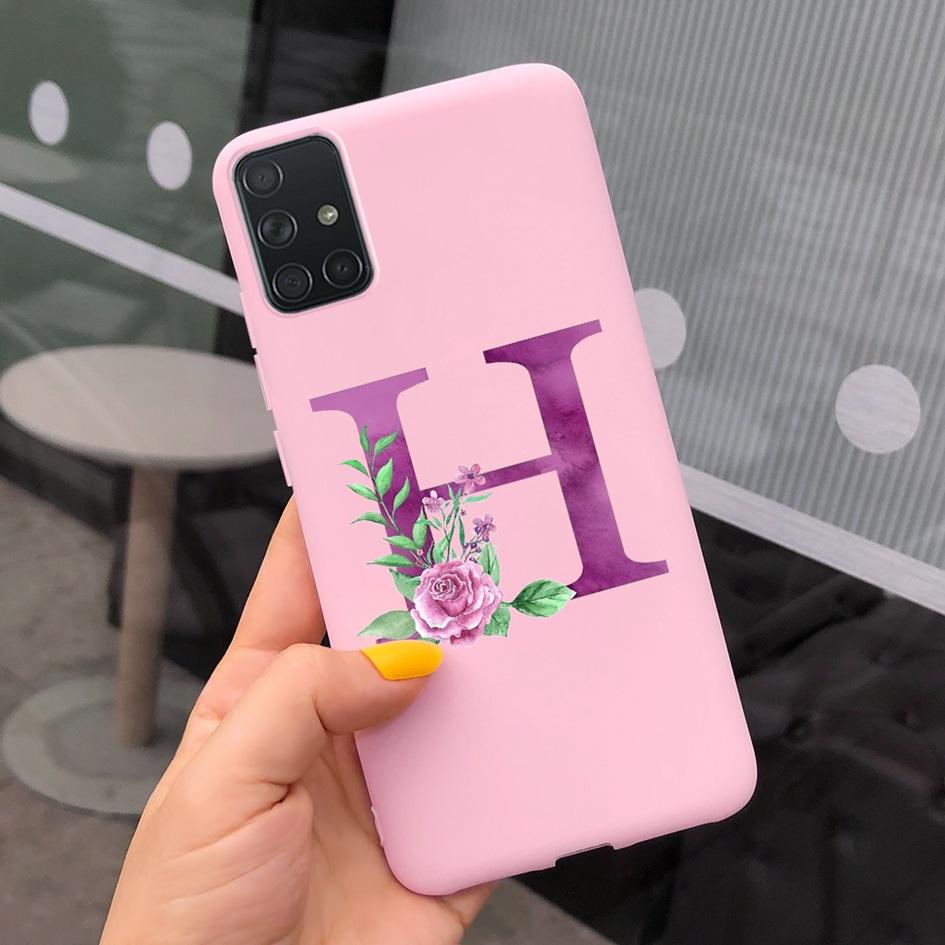 A51 Cute Letters Phone Case For Samsung Galaxy A51 Cover SM-A515F Slim Frosted Shield Matte Fundas For Samsung A51 A 51 5G Cases
