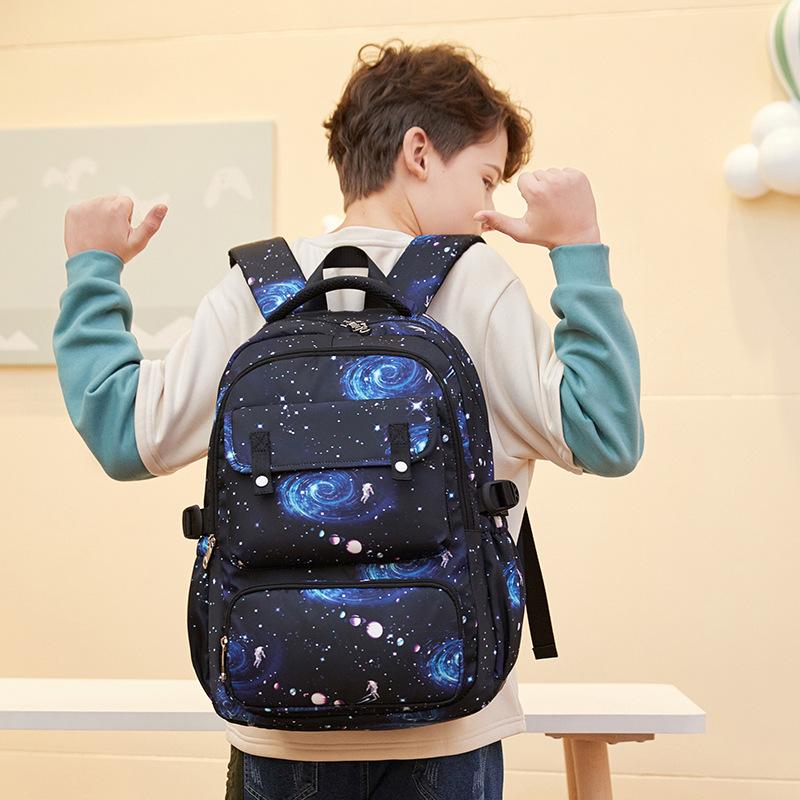 Children's schoolbags large-capacity backpacks primary school schoolbags for boys, starry sky printed backpacks for boys