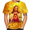 Gott! Beliebtes Jesus Christus Herren Kreatives 3D Gedrucktes T-Shirt, Personalisiert Lässige Mode Kurzarm