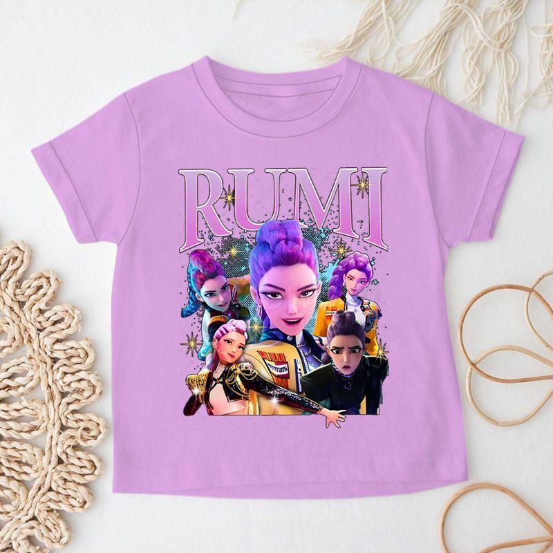 Children's Witch Hunt Team Short-sleeved T-shirt, Summer Girls' Fashionable Pure Cotton Top