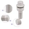 OEM Number: 8R0601295 Wheel Bolt Wheel Lug Nut Wheel Stud