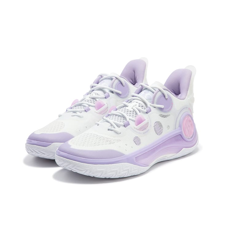 361 AG 4 SOAR Basketball Shoes Men's Low Top 361 Degrees White/Digital Lavender 572421101-1