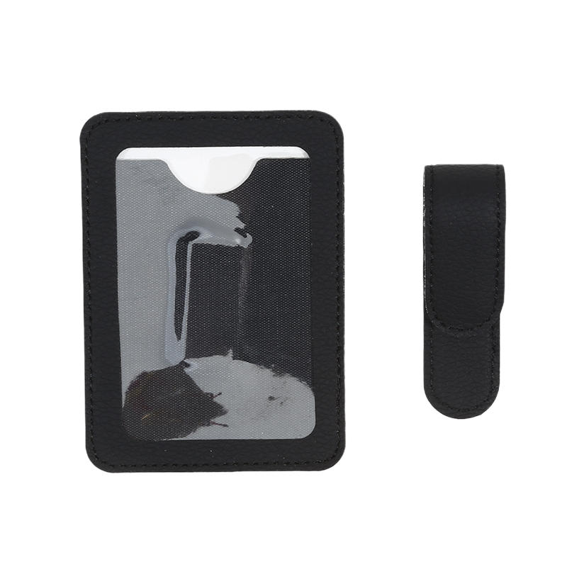 PU Leather Car Sun Visor Card Holder – Temporary Parking Number Plate Photo ID Clip – Hidden Car Interior Organizer