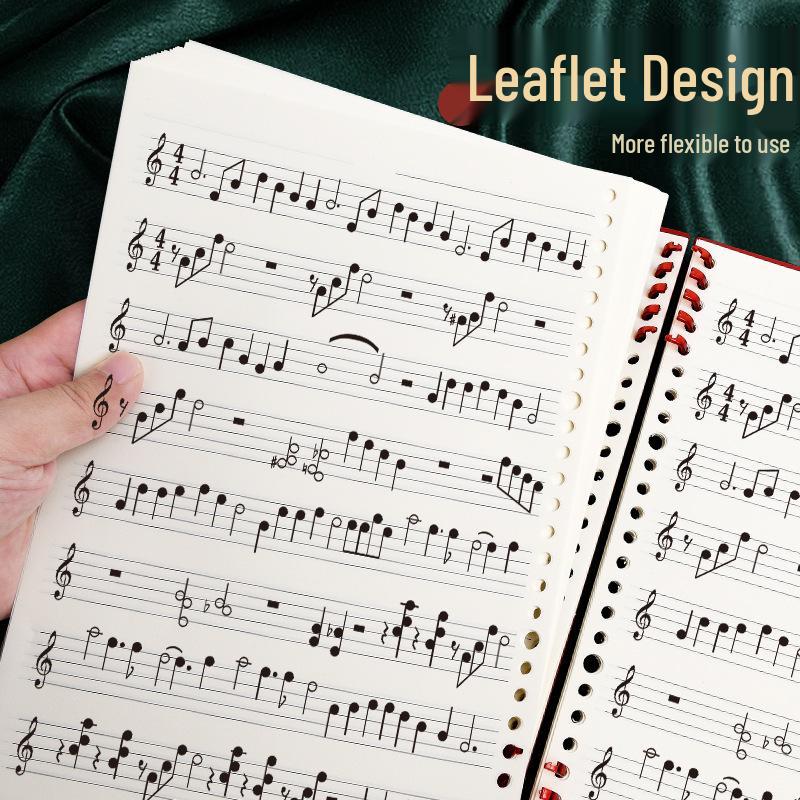 B5 Spiral-Bound Loose-Leaf Notebook: Five-Line Staff for Beginners, Students, and Children – Ideal for Piano Music Theory