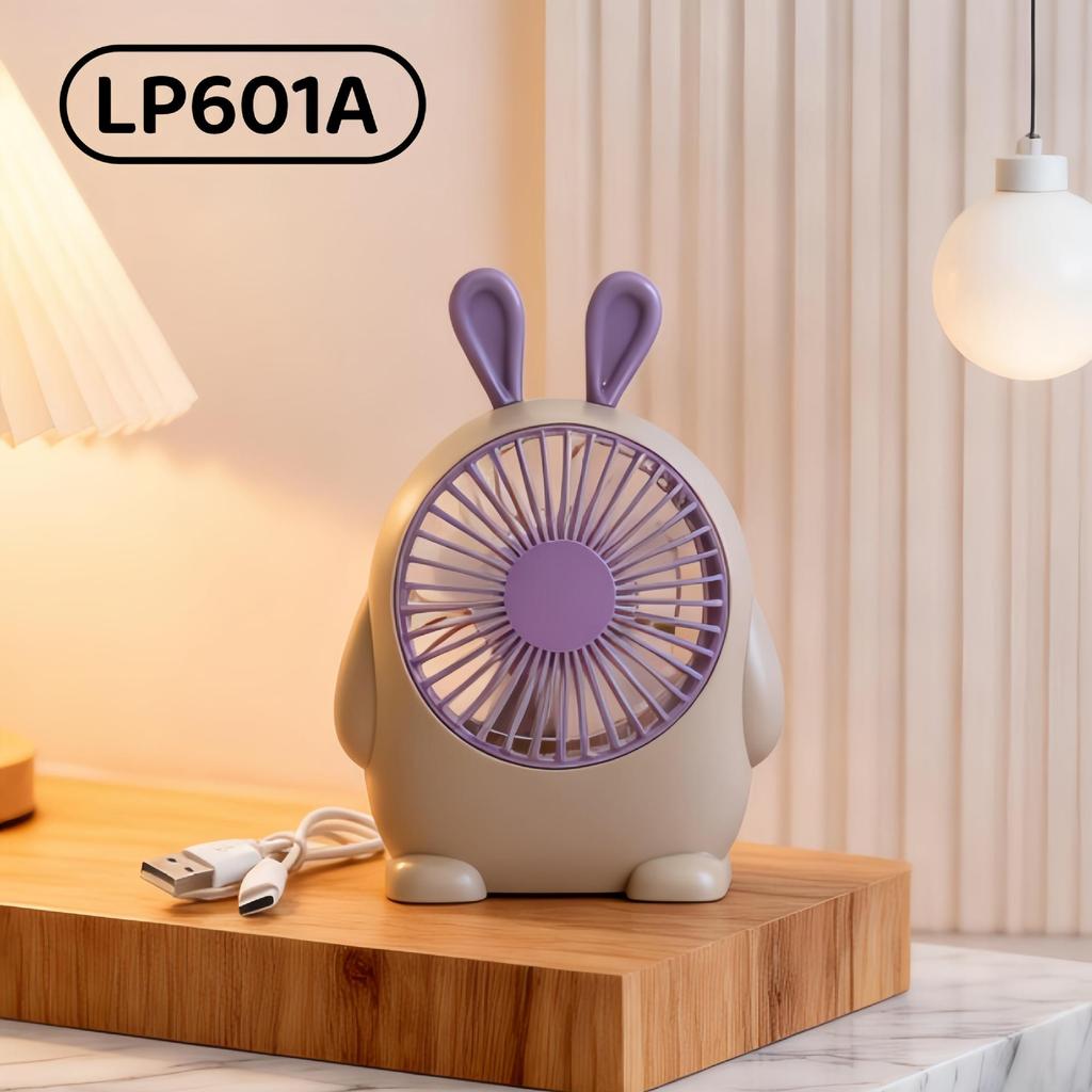 USB Şarj Edilebilir Yavru Köpek Temalı Fan, 3 Kademeli Ayarlanabilir, Masaüstü ve Yatak Başucu Kullanımı İçin İdeal