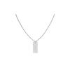 Calvin Klein Retro Small Square Adjustable Stainless Steel Necklace Men and Women Same Style Couple Model 2743992 35000058-silver One Size Fits All